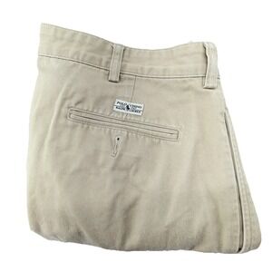 Vintage Polo Ralph Lauren Andrew Pant 38x30 Khaki Pleated Chino Pants